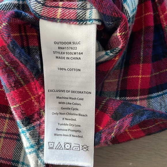 EDDIE BAUER Plaid Button Down Long Sleeve Shirts size XS 5/6 - Picture 10 of 14